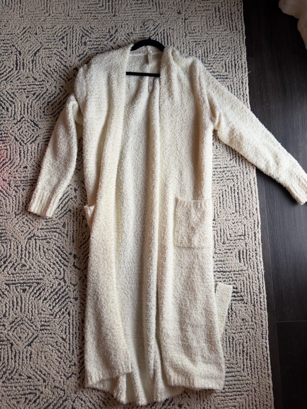SKIMS Original Cozy knit Long Plush Robe in Bone